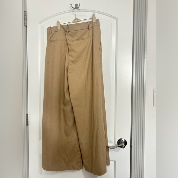 Madewell The Harlow Super Wide Leg Khaki Trouser Pant Sailor size 8 high rise - Picture 3 of 13